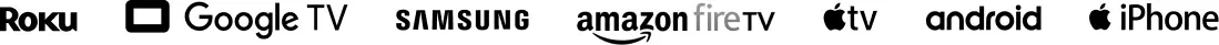 Compatible con Roku, Google TV, Samsung, Amazon Fire TV, Apple TV, Android e iPhone