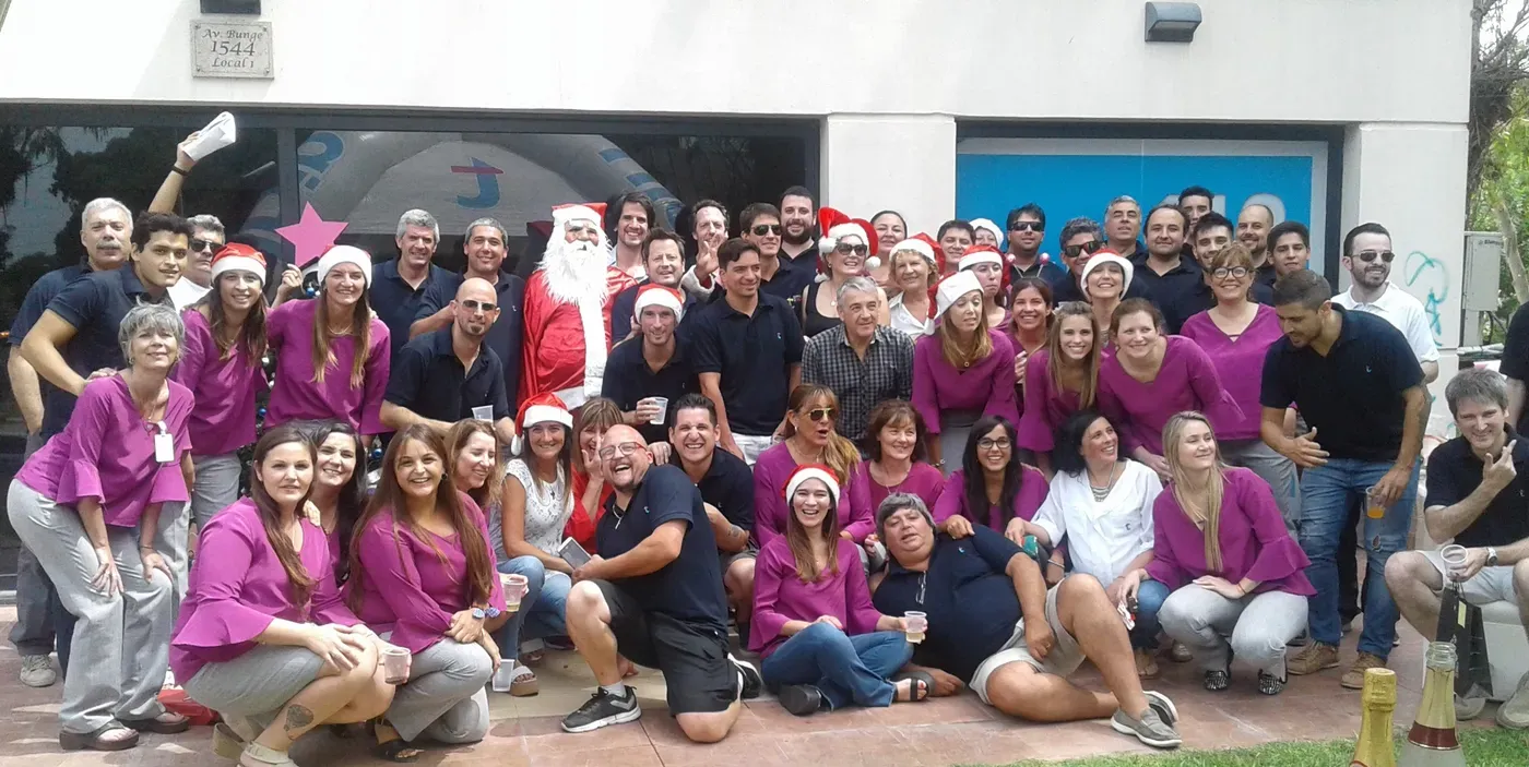 Equipo de Telpin en el festejo de fin de año