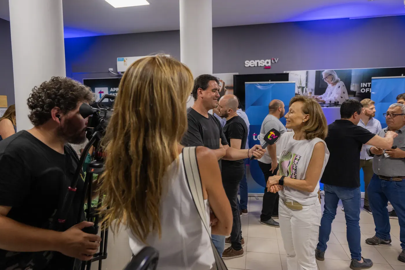 Cobertura de prensa en un evento de Telpin