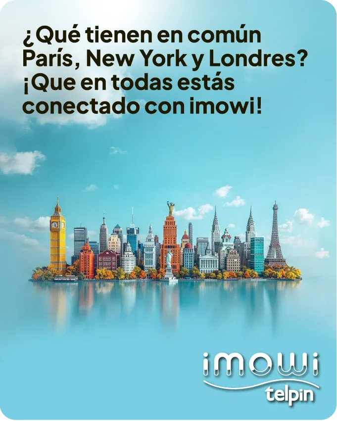 Con imowi estás conectado en París, New York y Londres